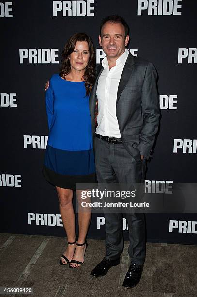 Actress Marcia Gay Harden and director Matthew Warchus arrive at the Los Angeles Special Screening of "Pride" at the AMPAS Samuel Goldwyn Theater on...