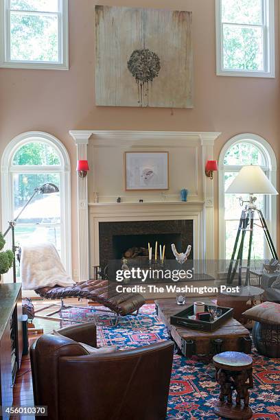 The living room of Greta De Keyser and Bart Vandaele's home in Alexandria, Virginia on September 06, 2014.