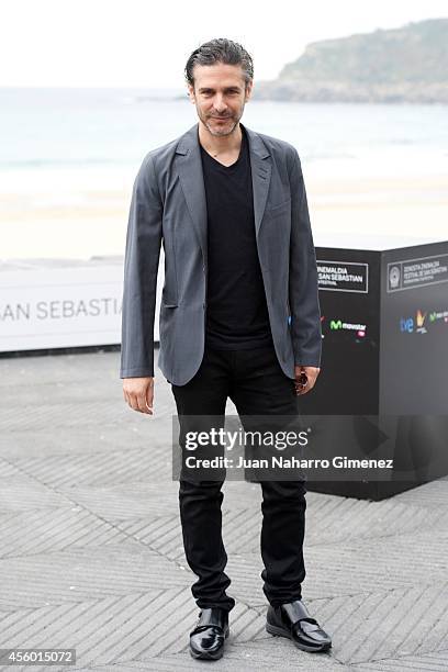 Leonardo Sbaraglia attends 'Aire Libre' photocall during 62nd San Sebastian International Film Festival at the Kursaal Palace on September 24, 2014...