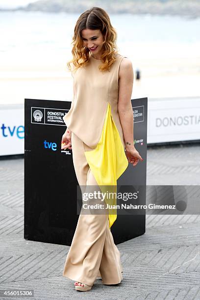 Celeste Cid attends 'Aire Libre' photocall during 62nd San Sebastian International Film Festival at the Kursaal Palace on September 24, 2014 in San...