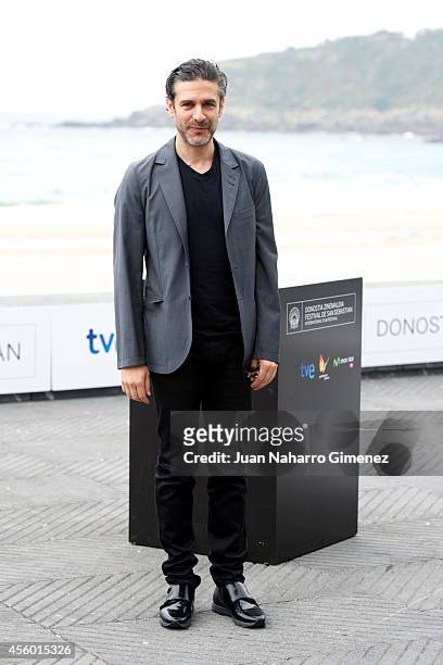 Leonardo Sbaraglia attends 'Aire Libre' photocall during 62nd San Sebastian International Film Festival at the Kursaal Palace on September 24, 2014...