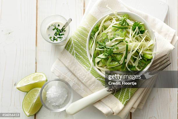 salads: coleslaw still life - coleslaw stock pictures, royalty-free photos & images