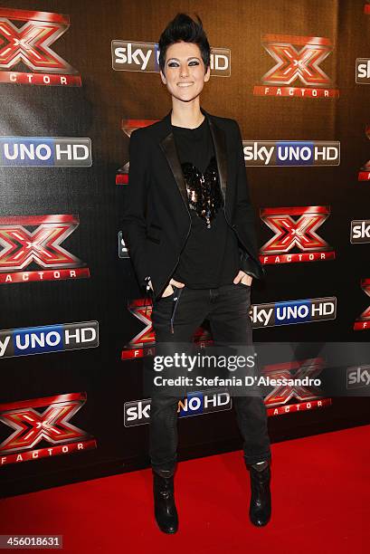 Antonella Lo Coco attends "X Factor 2013 - The Final" Red Carpet on December 12, 2013 in Milan, Italy.