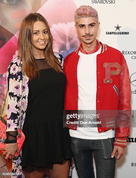 Jessica Wilson and Phoenix Keating arrive at the MB Presents Australian Style show during Mercedes-Benz Fashion Festival Sydney at Sydney Town Hall...