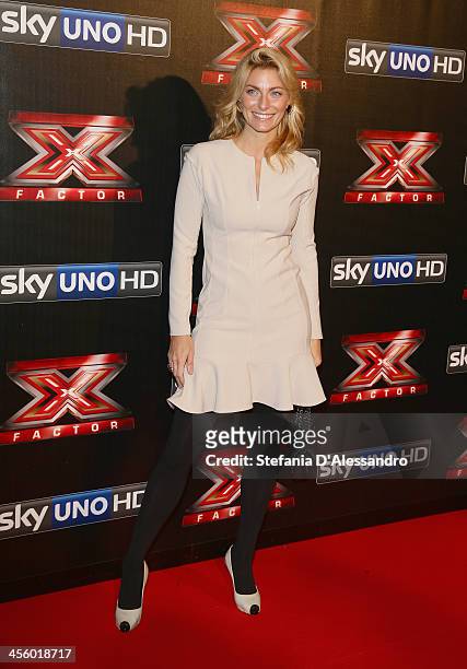 Federica Fontana attends "X Factor 2013 - The Final" Red Carpet on December 12, 2013 in Milan, Italy.