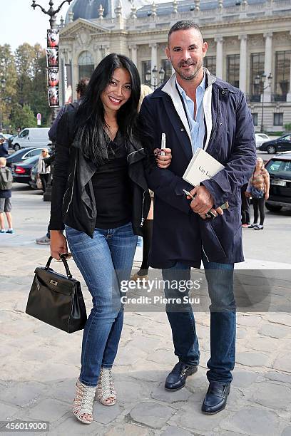 Anggun and her husband Cyril Montana Attend the Guy Laroche show as part of the Paris Fashion Week Womenswear Spring/Summer 2015 on September 24,...