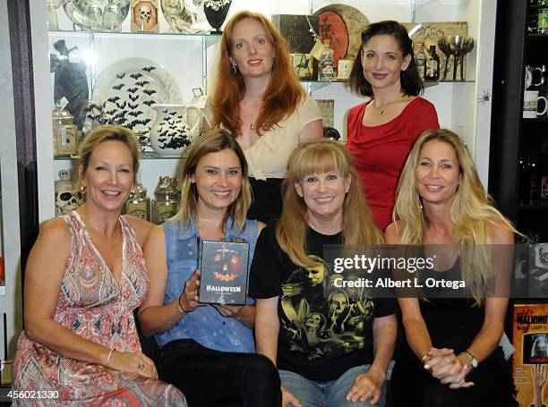 Actresses Daisy McCrackin, JC Brandy, Donna Keegan Avery, Kristina Klebe, PJ Soles and Kathleen Kinmont at the Signing for entire "Halloween"...