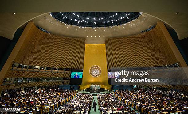 United Nations Secretary General Ban Ki-Moon opens the 69th United Nations General Assembly on September 24, 2014 in New York City. The annual event...