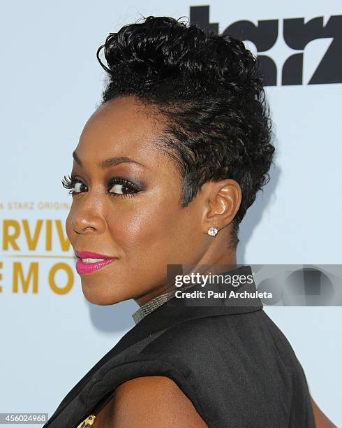 Actress Tichina Arnold attends the STARZ new series "Survivor's Remorse" premiere at the Wallis Annenberg Center for the Performing Arts on September...