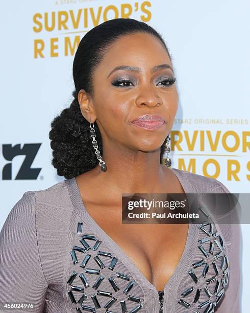 Actress Teyonah Parris attends the STARZ new series "Survivor's Remorse" premiere at the Wallis Annenberg Center for the Performing Arts on September...