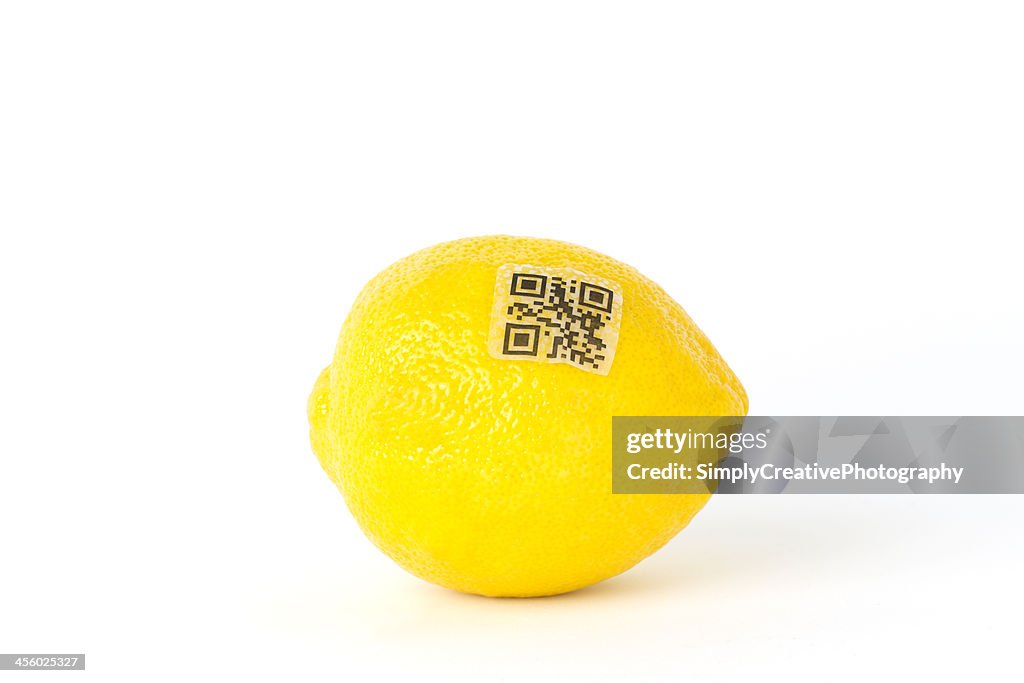 QR Code on Lemon