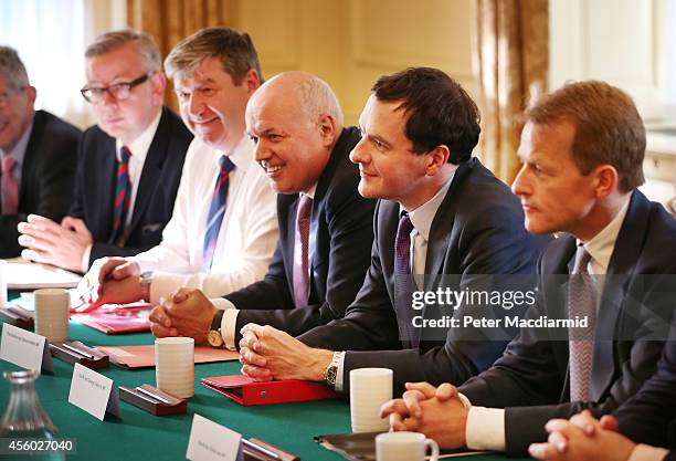 Leader of the House of Commons William Hague chairs the first meeting of the Cabinet Committee on devolution with Don Foster, Michael Gove, Alistair...