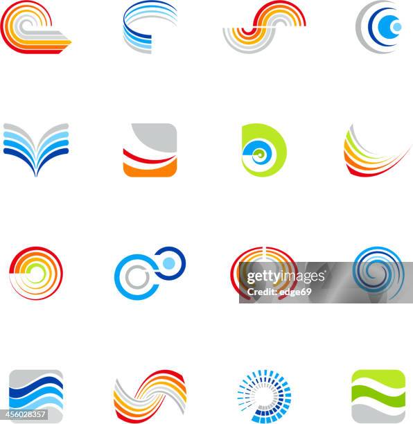 abstract design elements - circle swirl stock illustrations