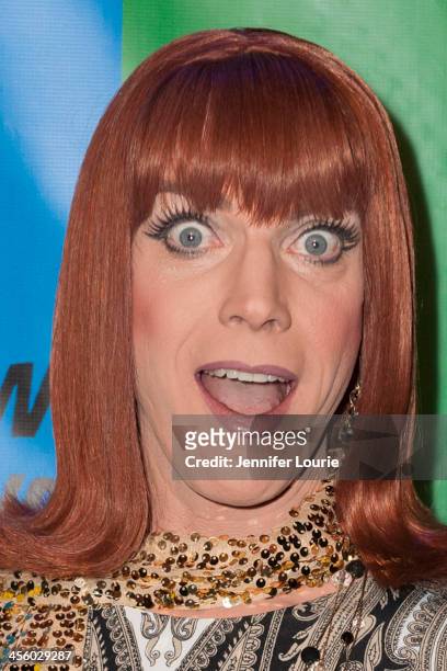 Drag Queen Coco Peru attends the 2013 World of Wonder Holiday Party and 1st Annual WOWie Awards at The Globe Theatre on December 12, 2013 in...