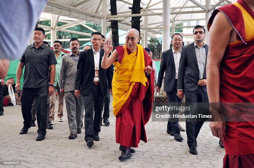 Dalai Lama At Teaching Session In Dharamshala