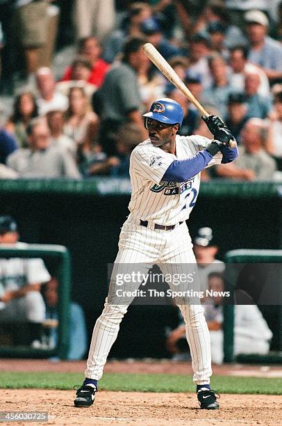 Devon White of the Arizona Diamondbacks during the All-Star Game on July 7, 1998 at Coors Field in Denver, Colorado.