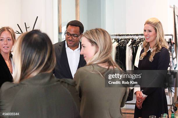 Nicky Hilton , with eLUXE CEO Duke McKenzie and guests attend the Nicky Hilton For eLUXE Collection Preview at Bollare on September 24, 2014 in New...