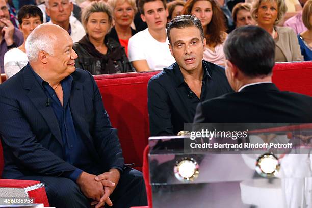 From the Theater Piece "Le joueur d'echecs" : Adaptator Eric-Emmanuel Schmitt, Stage Director Steve Suissa and actor and Main Guest of the show...