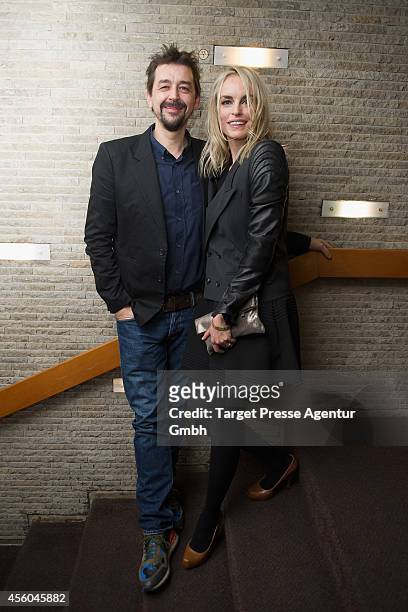 Nina Hoss and Alex Silva attend the 'Pheonix' premiere at Kino International on September 24, 2014 in Berlin, Germany.