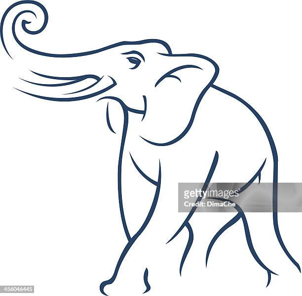 stockillustraties, clipart, cartoons en iconen met elephant sketch - dolche