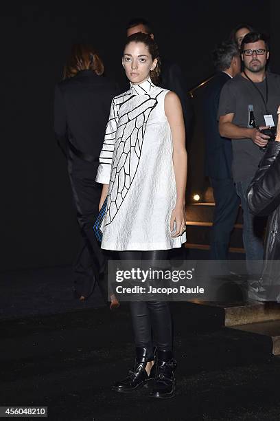 Sofia Sanchez Barrenechea arrives at Balenciaga Show during Paris Fashion Week, Womenswear SS 2015 on September 24, 2014 in Paris, France.