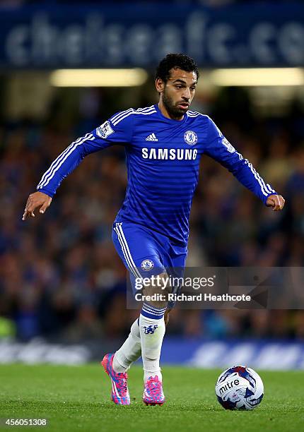 Mohamed Salah of Chelsea during the Captial One Cup Third Round match between Chelsea and Bolton Wanderers at Stamford Bridge on September 24, 2014...