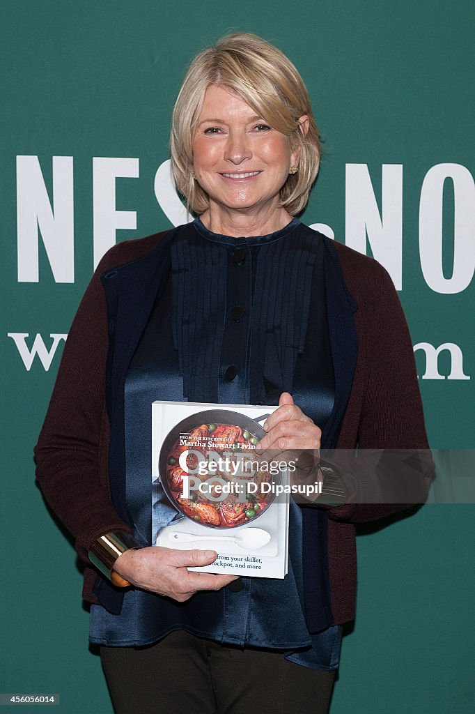 Martha Stewart Signs Copies Of Her Cookbook "One Pot"