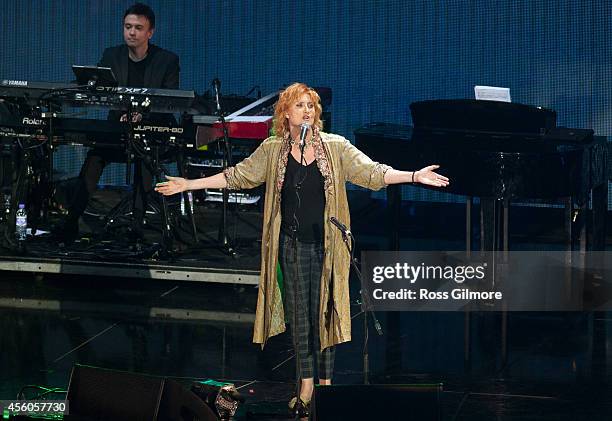 Eddi Reader performs during the Gala Concert 2014 Ryder Cup at The SSE Hydro on September 24, 2014 in Glasgow, Scotland.