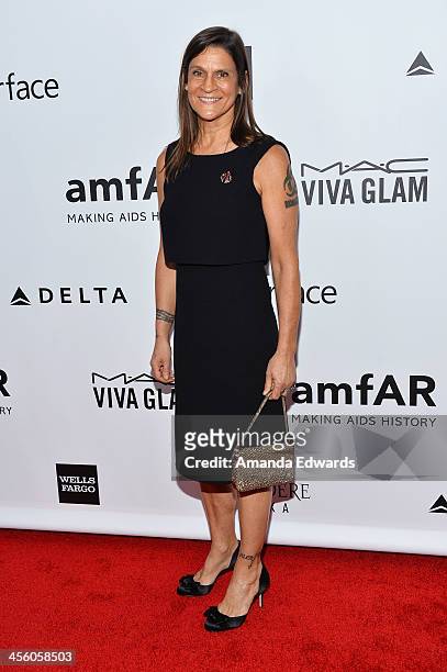 Aileen Getty arrives at amfAR The Foundation for AIDS 4th Annual Inspiration Gala at Milk Studios on December 12, 2013 in Hollywood, California.