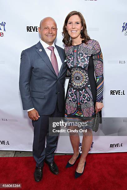 Managing partners and founders of RLB Holdings and limited partners of the Yankees, Ray Bartoszek and Lydia Bartoszek attend the 'Henry & Me' red...