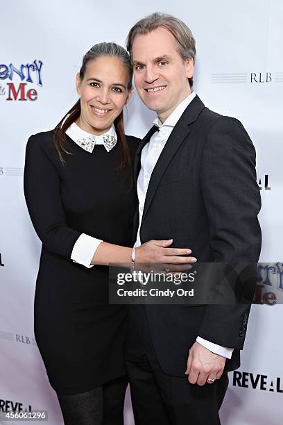 Henry & Me' director Barrett Esposito and wife attend the 'Henry & Me' red carpet special charity screening on September 24, 2014 in Greenwich,...