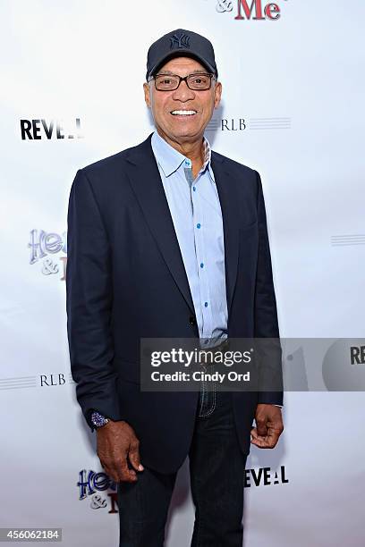 Former Major League Baseball player Reggie Jackson attends the 'Henry & Me' red carpet special charity screening on September 24, 2014 in Greenwich,...