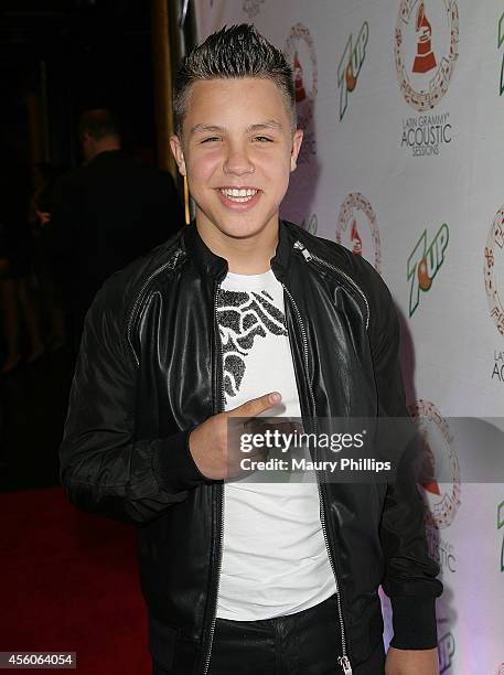 Jonatan Sanchez arrives at the Latin GRAMMY Acoustic Sessions - LA with Prince Royce at the Fonda Theatre on September 24, 2014 in Los Angeles,...