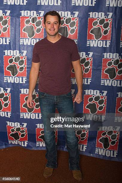 Easton Corbin poses for a photo before performing at Steel Creek on September 24, 2014 in Tacoma, Washington.