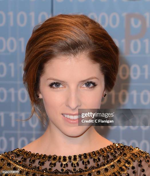 Actress Anna Kendrick arrives at the Breakthrough Prize Inaugural Ceremony at NASA Ames Research Center on December 12, 2013 in Mountain View,...