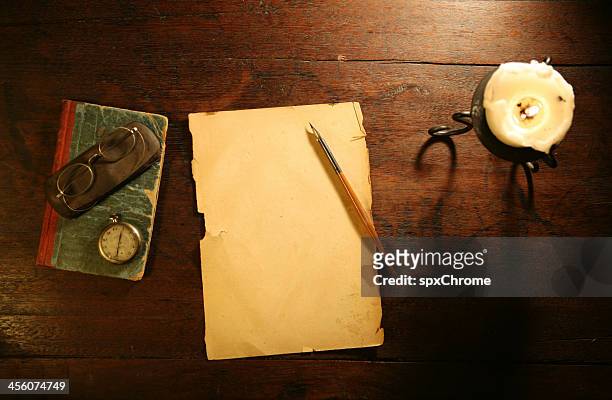 antique blank letter - love letter stock pictures, royalty-free photos & images