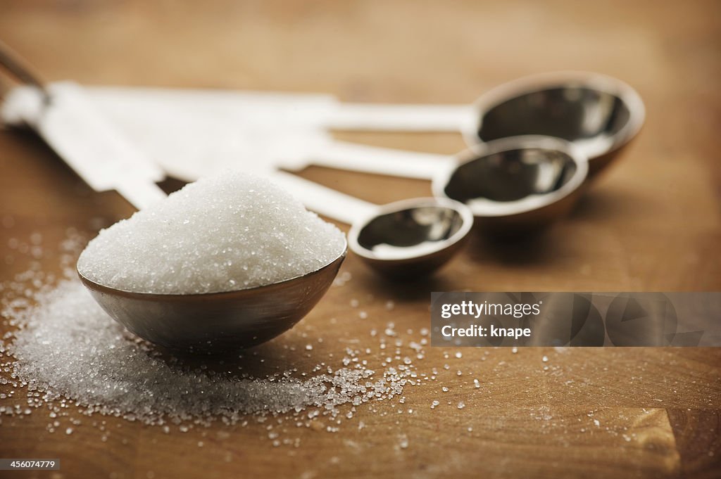 Tablespoon filled with granulated sugar