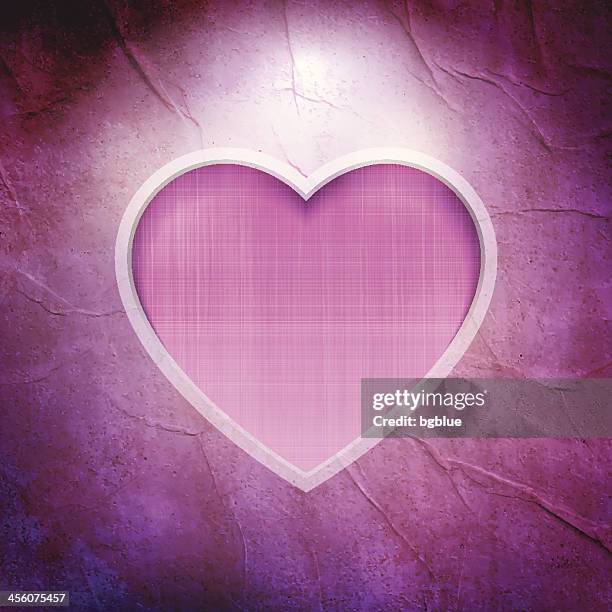 vintage heart frame - purple ombre stock illustrations