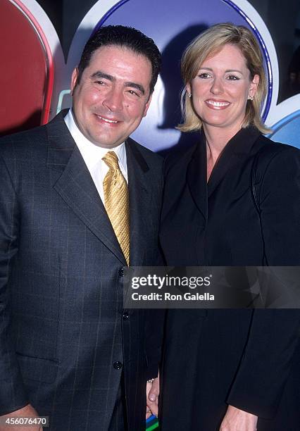 Chef Emeril Lagasse and wife Alden Lovelace attend the NBC Summer TCA Press Tour on July 20, 2001 at the Ritz-Carlton Hotel in Pasadena, California.