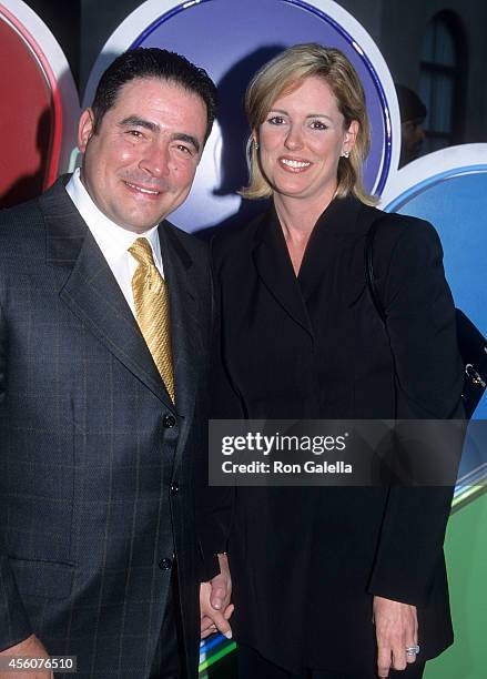 Chef Emeril Lagasse and wife Alden Lovelace attend the NBC Summer TCA Press Tour on July 20, 2001 at the Ritz-Carlton Hotel in Pasadena, California.