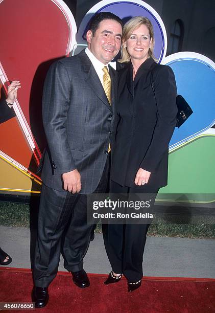 Chef Emeril Lagasse and wife Alden Lovelace attend the NBC Summer TCA Press Tour on July 20, 2001 at the Ritz-Carlton Hotel in Pasadena, California.