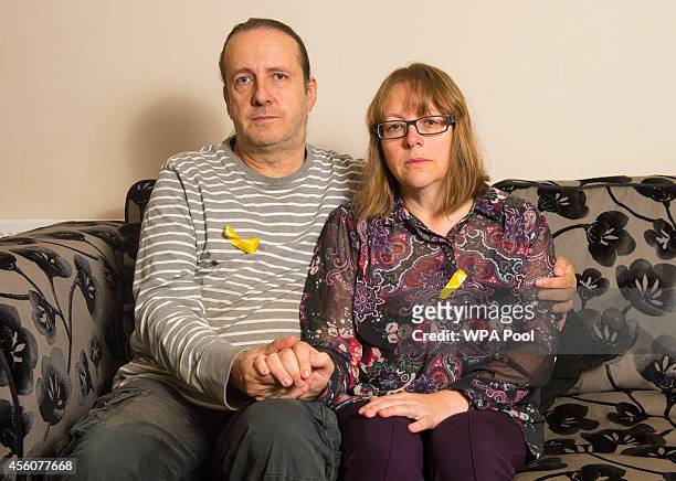 Jose Gross and Rosalind Hodgkiss, the parents of missing teenager Alice Gross are pictured at their home in Hanwell on September 25, 2014 in London,...