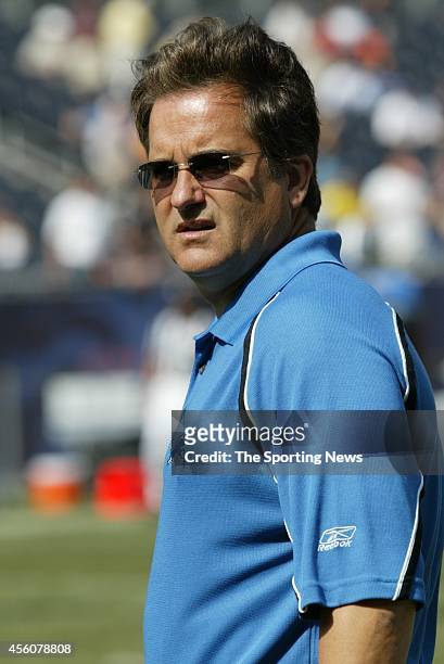 Head coach Steve Mariucci of the Detroit Lions on the field during a game against the Chicago Bears on September 18, 2005 at Soldier Field in...