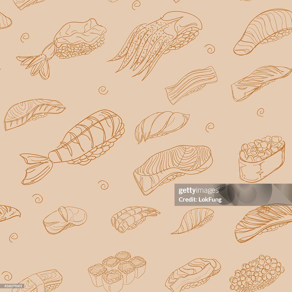 Seamless background - Sushi