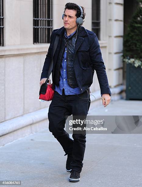 Orlando Bloom is seen on December 13, 2013 in New York City.