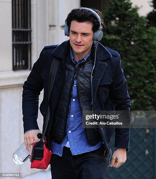 Orlando Bloom is seen on December 13, 2013 in New York City.