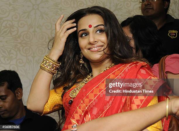 Bollywood actress Vidya Balan durig the inauguration of the PC Jewellers Showroom on September 25, 2014 in Kolkata, India.