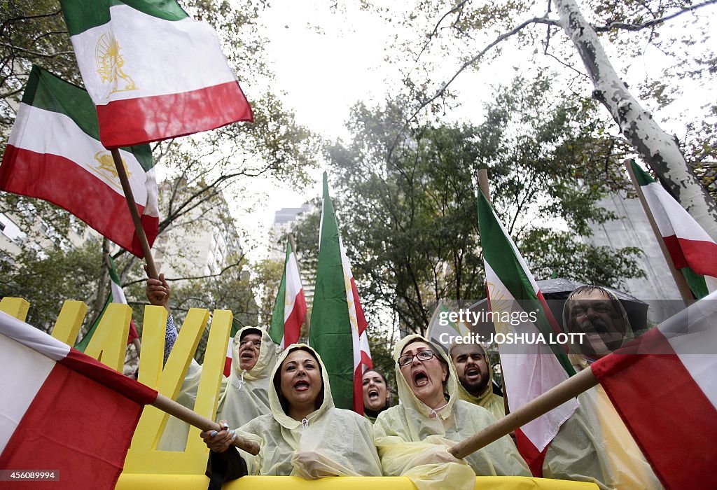 UN-GENERAL ASSEMBLY-IRAN-PROTEST