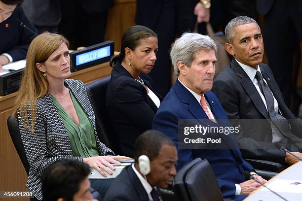 United States Ambassador to the United Nations Samantha Power, U.S National Security Advisor Susan E. Rice, U.S. Secretary of State John Kerry and...