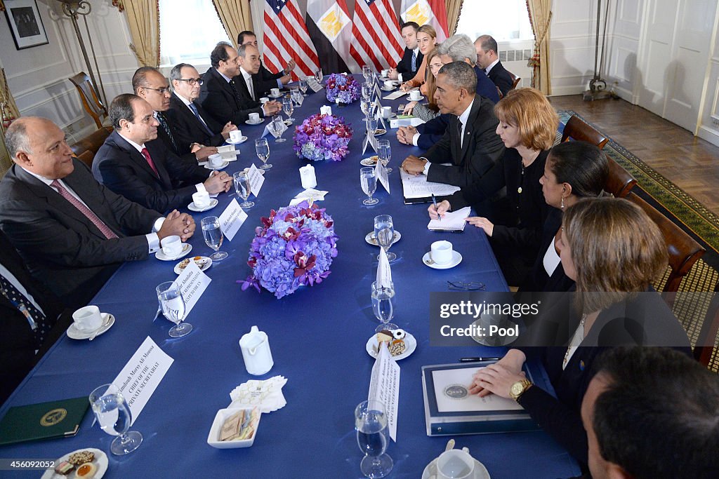 U.S. President Barack Obama Attends Bilateral Meeting With Egypt